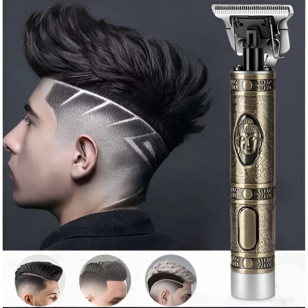 ( Metal Body ) Vintage T9 Hair Trimmer Cordless Professional Hair Clippers Electric Trimmers For Men (random Design)