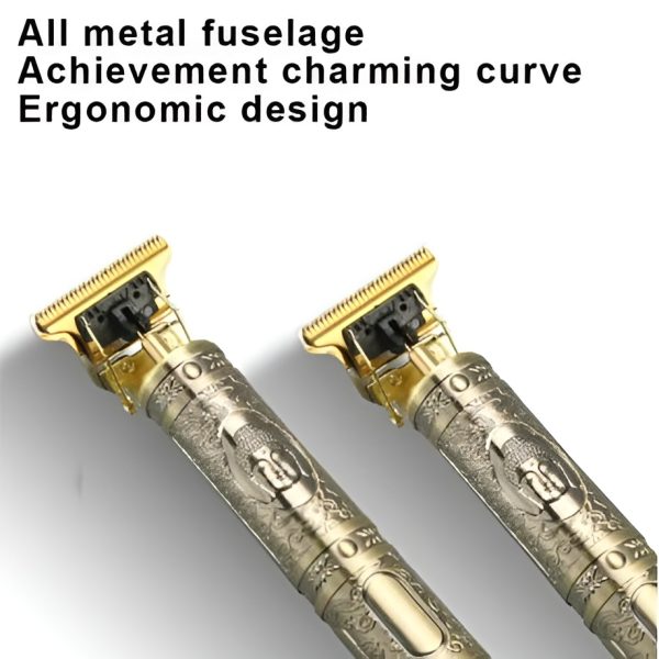 ( Metal Body ) Vintage T9 Hair Trimmer Cordless Professional Hair Clippers Electric Trimmers For Men (random Design)
