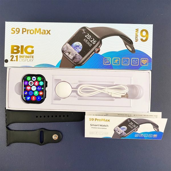 S9 Pro Max | Series 9 Smart Watch | 2.1” Infinite Display | Watch 9 With 1 Strap | Beast Quality (random Color)